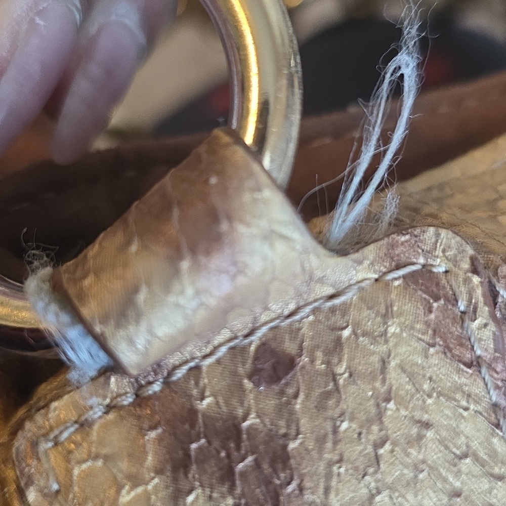 Y2K Metallic Gold Python Snake Embossed Bling Stu… - image 16